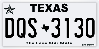TX license plate DQS3130