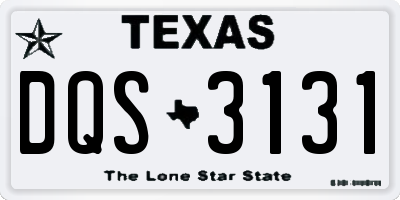 TX license plate DQS3131