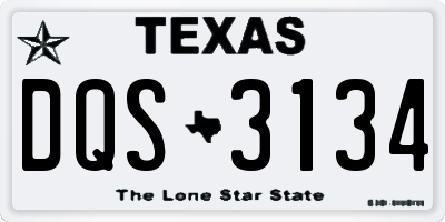 TX license plate DQS3134