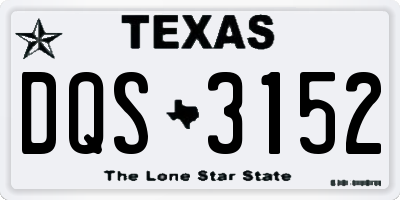 TX license plate DQS3152