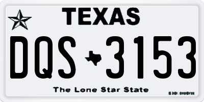TX license plate DQS3153
