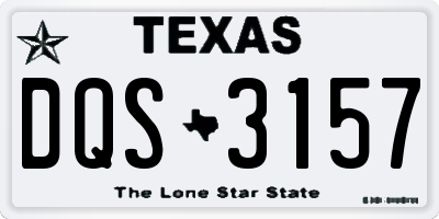 TX license plate DQS3157