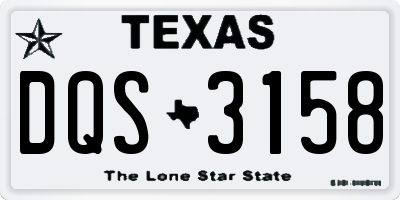 TX license plate DQS3158