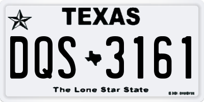 TX license plate DQS3161