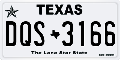 TX license plate DQS3166