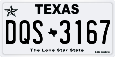 TX license plate DQS3167