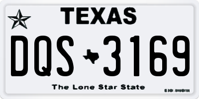 TX license plate DQS3169
