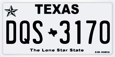 TX license plate DQS3170