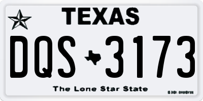 TX license plate DQS3173
