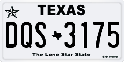 TX license plate DQS3175
