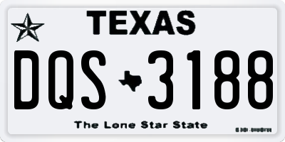 TX license plate DQS3188