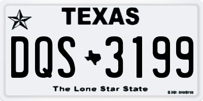 TX license plate DQS3199