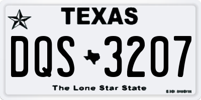 TX license plate DQS3207