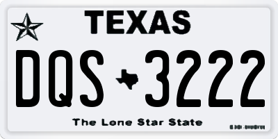 TX license plate DQS3222