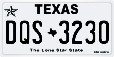 TX license plate DQS3230