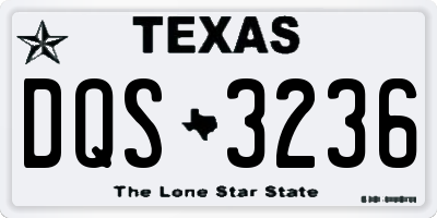 TX license plate DQS3236