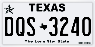TX license plate DQS3240