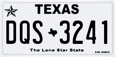 TX license plate DQS3241