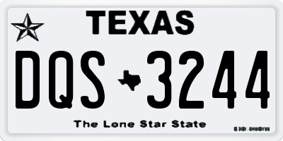 TX license plate DQS3244