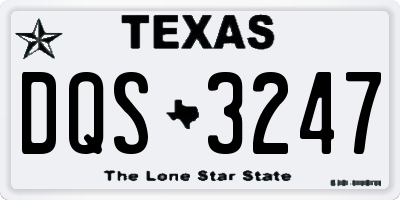 TX license plate DQS3247