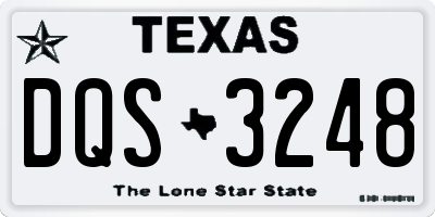 TX license plate DQS3248