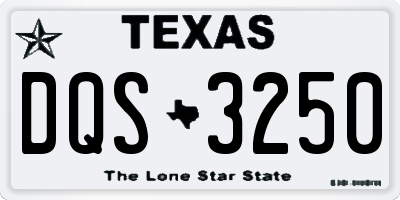 TX license plate DQS3250