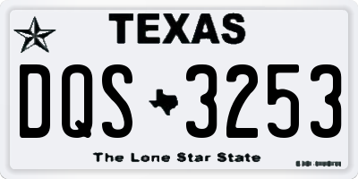 TX license plate DQS3253