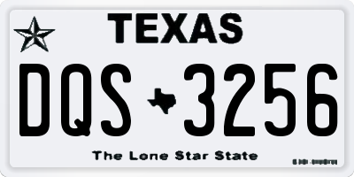 TX license plate DQS3256
