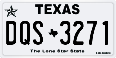 TX license plate DQS3271