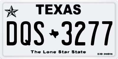 TX license plate DQS3277
