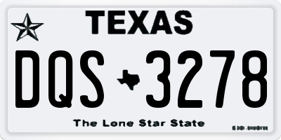TX license plate DQS3278