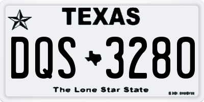 TX license plate DQS3280