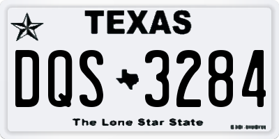 TX license plate DQS3284