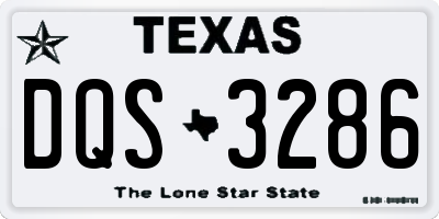 TX license plate DQS3286