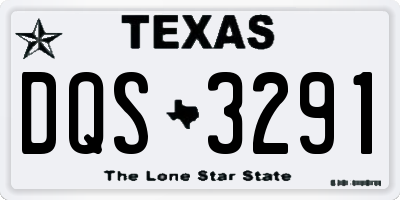 TX license plate DQS3291