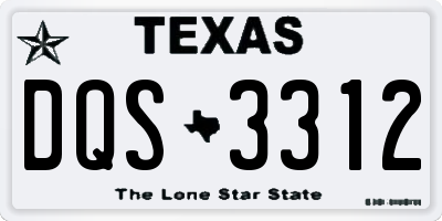 TX license plate DQS3312