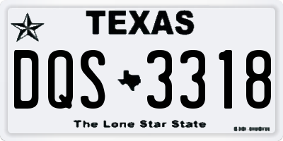 TX license plate DQS3318