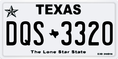 TX license plate DQS3320