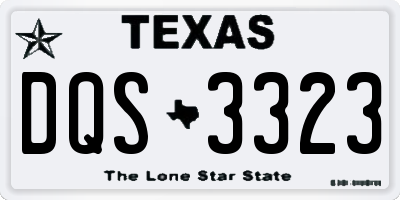 TX license plate DQS3323