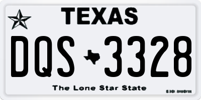 TX license plate DQS3328