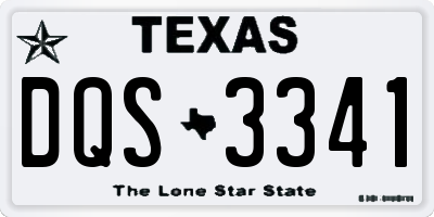 TX license plate DQS3341
