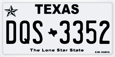 TX license plate DQS3352