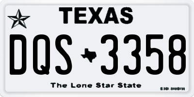TX license plate DQS3358