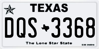 TX license plate DQS3368