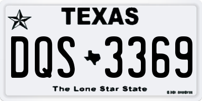 TX license plate DQS3369