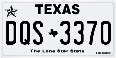 TX license plate DQS3370