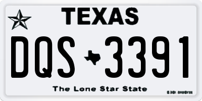 TX license plate DQS3391