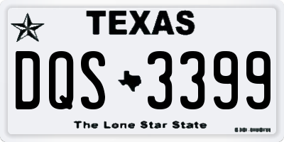 TX license plate DQS3399