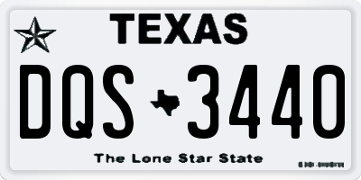 TX license plate DQS3440