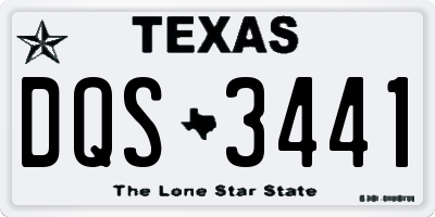 TX license plate DQS3441